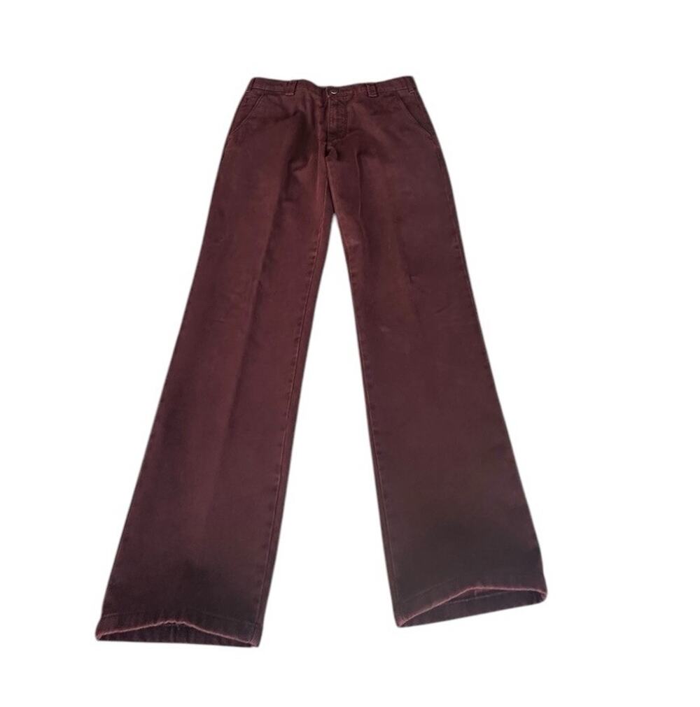 Mens Meyer Bonn Red Burgundy Casual Trouser Pant Size 32x28
